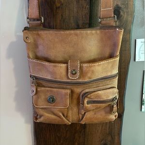 Roots villager crossbody purse